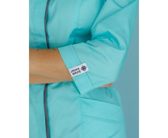 Изображение 7 Women's medical suit Sakura mint-gray s. 42, "WHITE ROBE" 124-356-678, Size: 42, Color: mint
