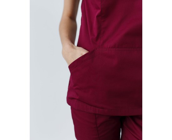 Изображение 7 Women's medical suit Topaz Marsala river. 40, "WHITE ROBE" 137-326-705, Size: 40, Color: marsala