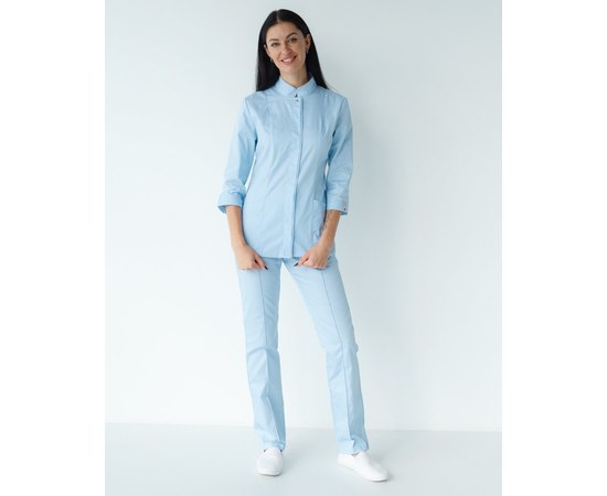 Изображение 10 Women's medical suit Sakura azure s. 40, "WHITE ROBE" 124-462-678, Size: 40, Color: azure