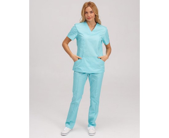 Изображение 10 Women's medical suit Topaz mint river. 40, "WHITE ROBE" 137-332-705, Size: 40, Color: mint