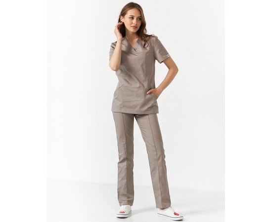 Изображение 10 Women's medical suit Topaz mocha river. 52, "WHITE ROBE" 137-421-705, Size: 52, Color: mocha