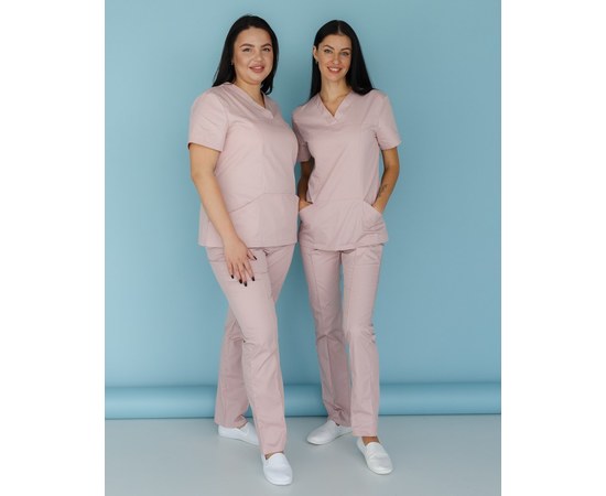 Изображение  Women's medical suit Topaz lilac river. 40, "WHITE ROBE" 137-401-705, Size: 40, Color: lilac