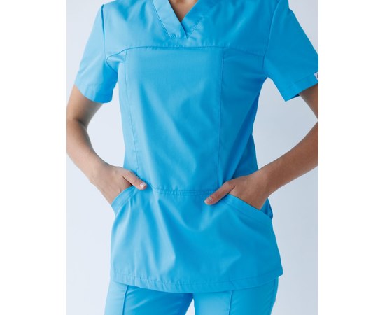 Изображение 3 Women's medical suit Topaz cobalt river. 42, "WHITE ROBE" 137-439-705, Size: 42, Color: cobalt