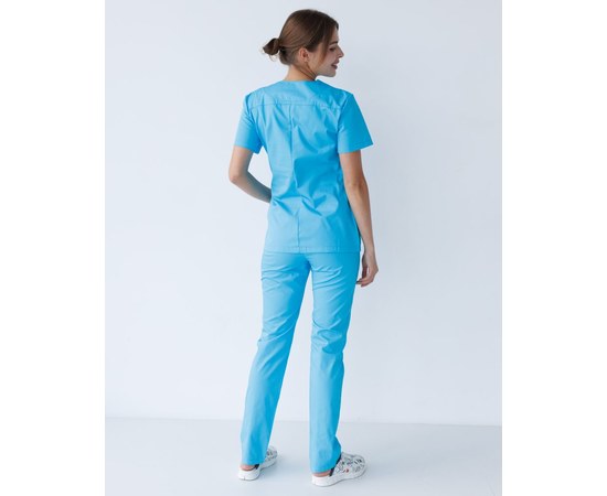 Изображение 2 Women's medical suit Topaz cobalt river. 40, "WHITE ROBE" 137-439-705, Size: 40, Color: cobalt