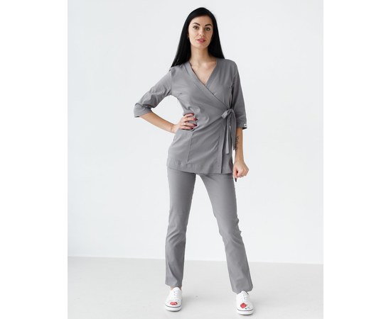 Изображение  Women's medical suit Shanghai gray s. 42, "WHITE ROBE" 139-328-704, Size: 42, Color: grey