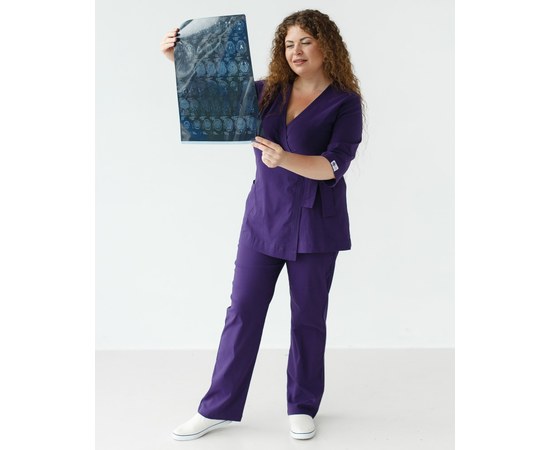 Изображение  Women's medical suit Shanghai purple s. 40, "WHITE ROBE" 139-335-704, Size: 40, Color: violet