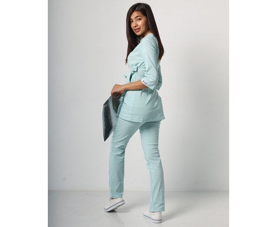 Изображение 2 Women's medical suit Shanghai mint s. 40, "WHITE ROBE" 139-332-704, Size: 40, Color: mint