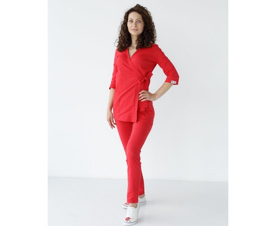 Изображение 2 Women's medical suit Shanghai red s. 40, "WHITE ROBE" 139-339-704, Size: 40, Color: red