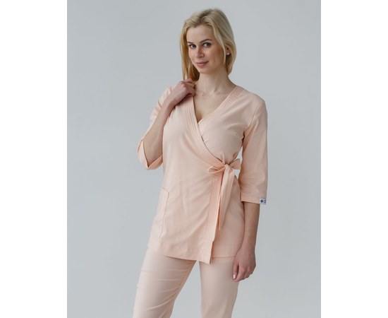 Изображение 3 Women's medical suit Shanghai peach s. 40, "WHITE ROBE" 139-338-704, Size: 40, Color: peach