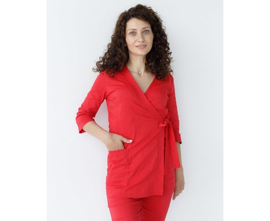 Изображение 3 Women's medical suit Shanghai red s. 40, "WHITE ROBE" 139-339-704, Size: 40, Color: red
