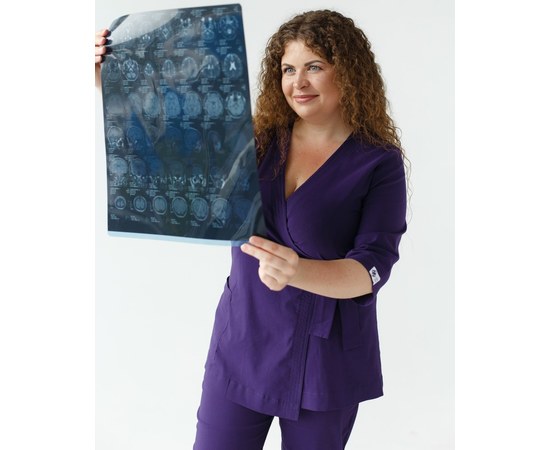 Изображение 3 Women's medical suit Shanghai purple s. 40, "WHITE ROBE" 139-335-704, Size: 40, Color: violet