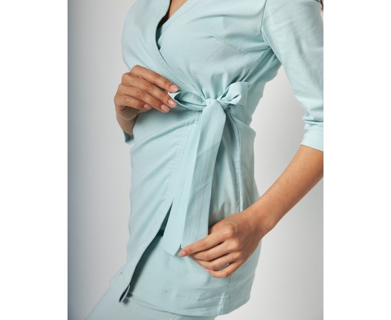 Изображение 4 Women's medical suit Shanghai mint s. 40, "WHITE ROBE" 139-332-704, Size: 40, Color: mint