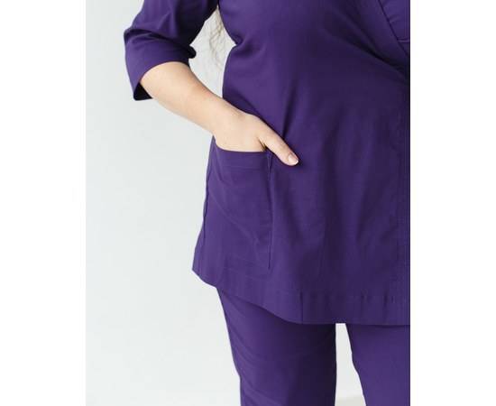 Изображение 5 Women's medical suit Shanghai purple s. 40, "WHITE ROBE" 139-335-704, Size: 40, Color: violet