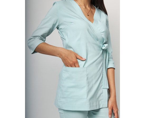 Изображение 5 Women's medical suit Shanghai mint s. 40, "WHITE ROBE" 139-332-704, Size: 40, Color: mint