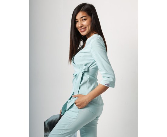 Изображение 9 Women's medical suit Shanghai mint s. 40, "WHITE ROBE" 139-332-704, Size: 40, Color: mint