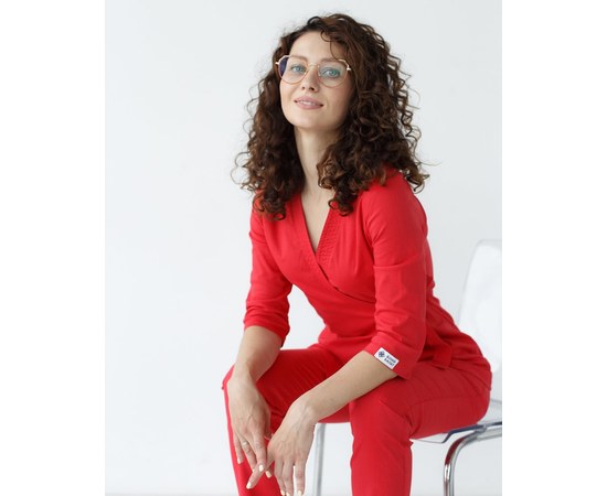 Изображение 10 Women's medical suit Shanghai red s. 40, "WHITE ROBE" 139-339-704, Size: 40, Color: red