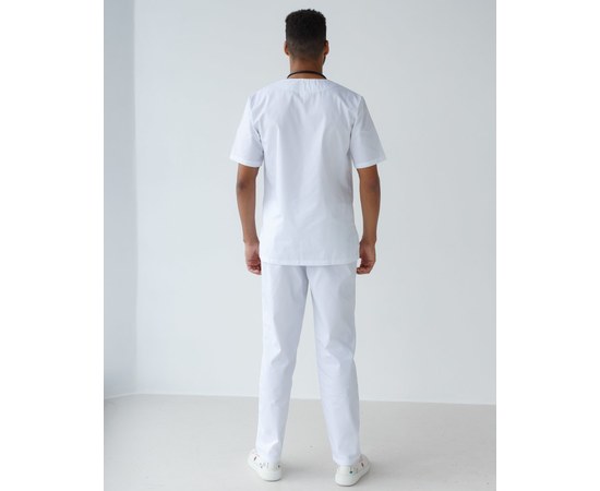 Изображение 2 Medical suit for men Granite white s. 46, "WHITE ROBE" 130-324-710, Size: 46, Color: white