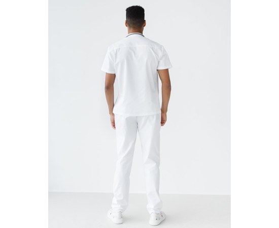 Изображение 2 Men's medical suit Boston white s. 52, "WHITE ROBE" 129-324-679, Size: 52, Color: white