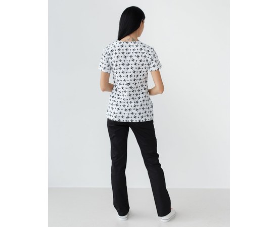 Изображение 2 Medical suit with print for women Topaz skulls white s. 50, "WHITE ROBE" 138-321-666, Size: 50, Color: white skulls