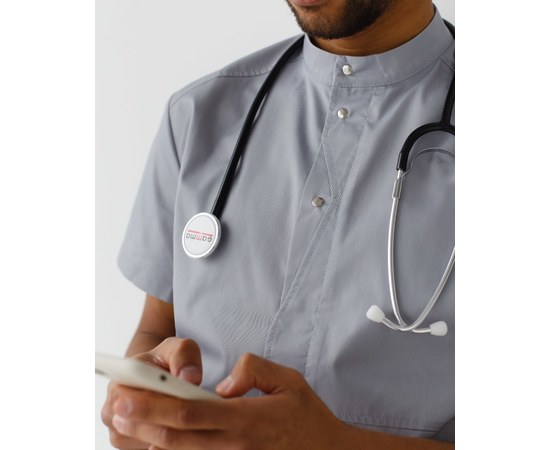 Изображение 3 Medical suit men's Boston gray s. 56, "WHITE ROBE" 129-328-679, Size: 56, Color: grey