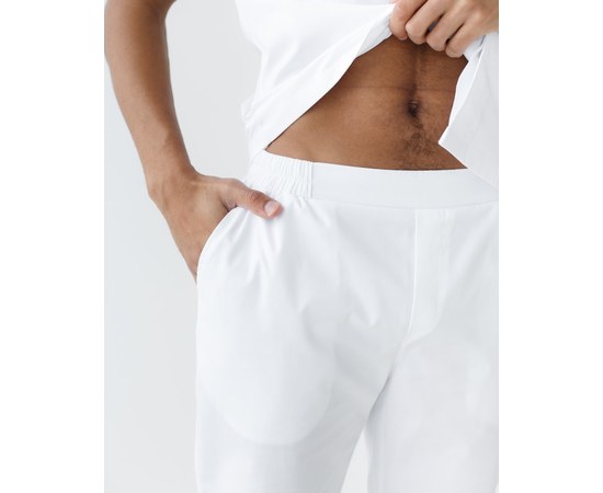 Изображение 7 Men's medical suit Boston white s. 52, "WHITE ROBE" 129-324-679, Size: 52, Color: white