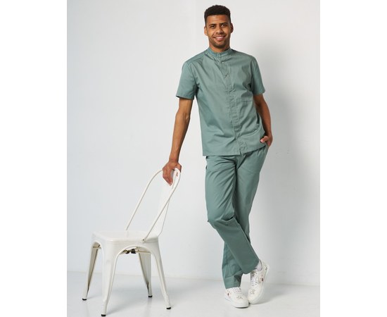 Изображение 7 Medical suit men's Boston olive red. 56, "WHITE ROBE" 129-327-679, Size: 56, Color: olive