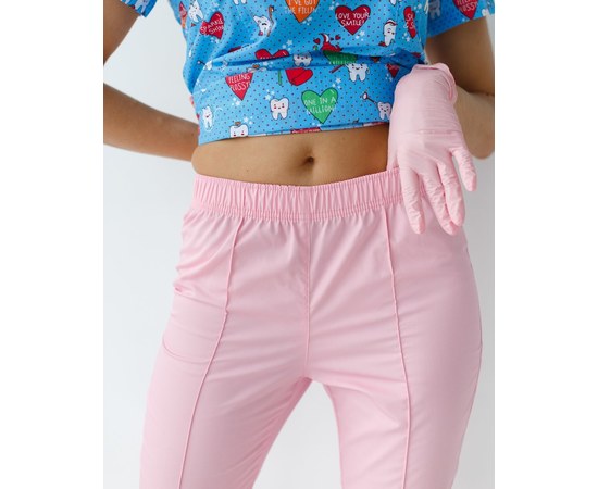 Изображение 8 Medical suit with print for women Topaz Teeth blue s. 44, "WHITE ROBE" 138-376-619, Size: 44, Color: teeth blue