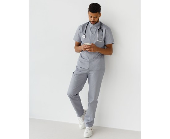 Изображение 8 Medical suit men's Boston gray s. 56, "WHITE ROBE" 129-328-679, Size: 56, Color: grey