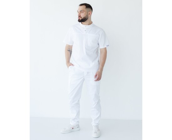 Изображение 10 Men's medical suit Denver white s. 48, "WHITE ROBE" 404-324-679, Size: 48, Color: white