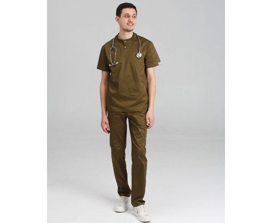 Изображение  Men's medical suit Denver khaki s. 56, "WHITE ROBE" 404-368-679, Size: 56, Color: khaki