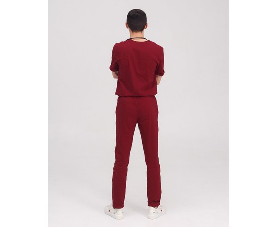 Изображение 2 Medical suit for men Marseille Marsala s. 46, "WHITE ROBE" 353-326-708, Size: 46, Color: marsala
