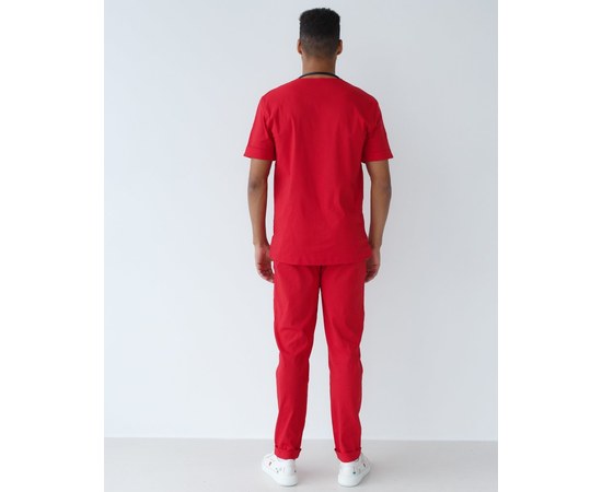 Изображение 2 Medical suit for men Marseille red s. 46, "WHITE ROBE" 353-339-708, Size: 46, Color: red