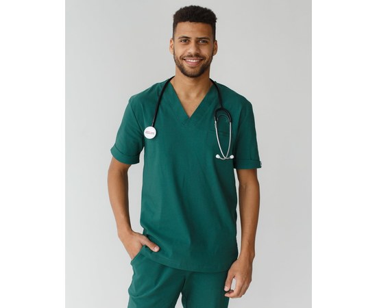 Изображение 3 Medical suit for men Marseille green s. 48, "WHITE ROBE" 353-350-708, Size: 48, Color: green