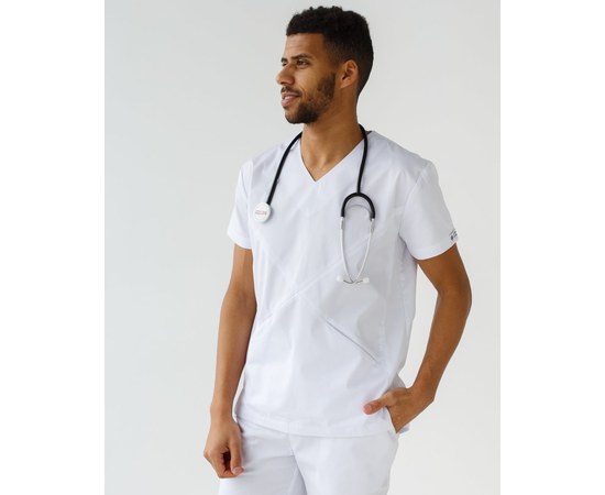 Изображение 3 Medical suit for men Milan white s. 48, "WHITE ROBE" 134-324-708, Size: 48, Color: white