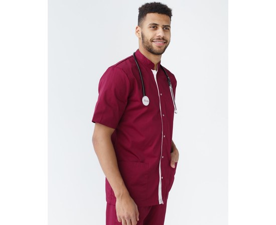 Изображение 3 Medical suit for men London Marsala-champagne s. 46, "WHITE ROBE" 133-355-679, Size: 46, Color: marsala champagne