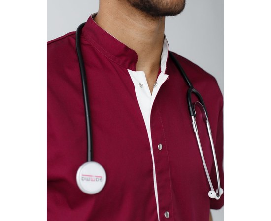 Изображение 4 Medical suit for men London Marsala-champagne s. 46, "WHITE ROBE" 133-355-679, Size: 46, Color: marsala champagne