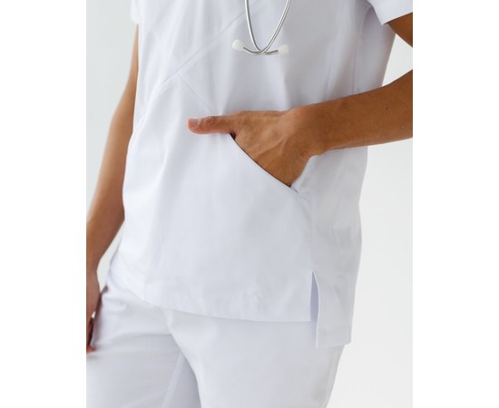 Изображение 5 Medical suit for men Milan white s. 46, "WHITE ROBE" 134-324-708, Size: 46, Color: white