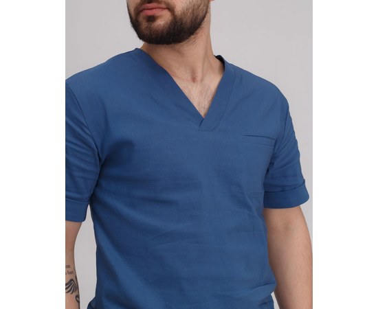 Изображение 5 Medical suit for men Marseille blue s. 48, "WHITE ROBE" 353-322-708, Size: 48, Color: blue