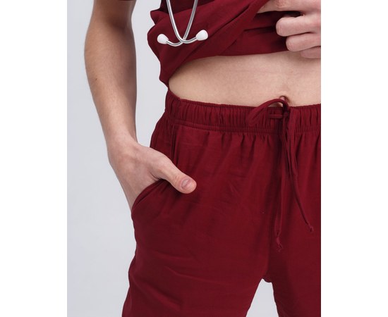 Изображение 7 Medical suit for men Marseille Marsala s. 48, "WHITE ROBE" 353-326-708, Size: 48, Color: marsala
