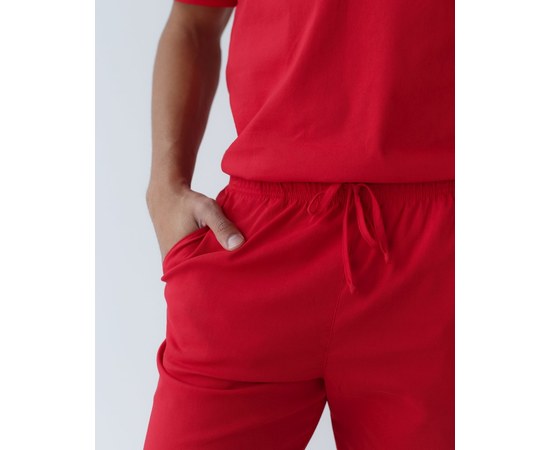Изображение 7 Medical suit for men Marseille red s. 48, "WHITE ROBE" 353-339-708, Size: 48, Color: red