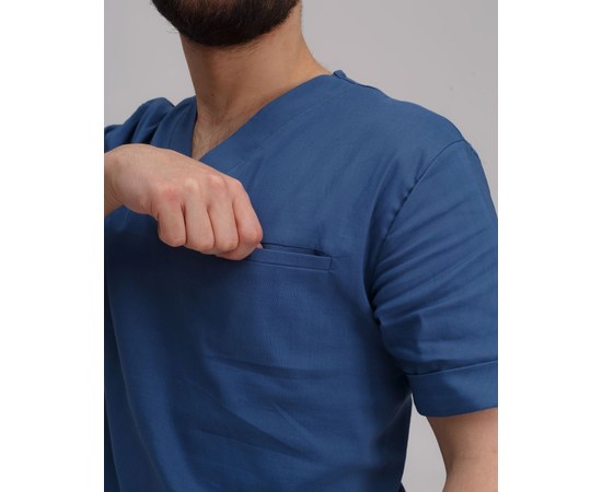 Изображение 7 Medical suit for men Marseille blue s. 56, "WHITE ROBE" 353-322-708, Size: 56, Color: blue