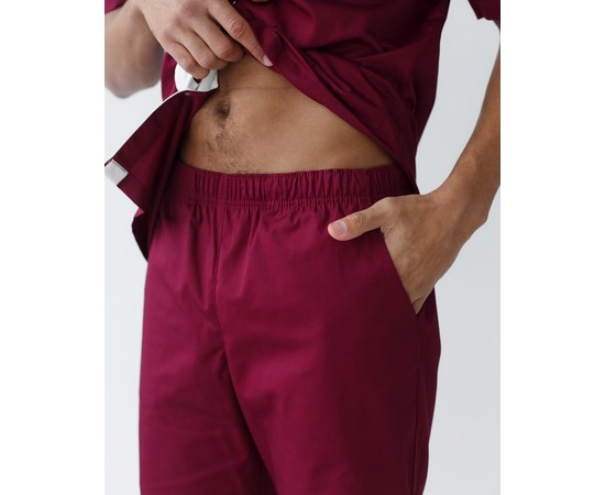 Изображение 8 Medical suit for men London Marsala-champagne s. 46, "WHITE ROBE" 133-355-679, Size: 46, Color: marsala champagne