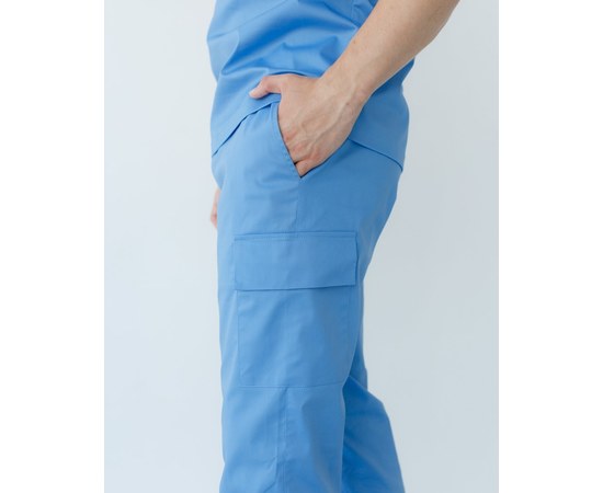 Изображение 9 Medical suit men's Denver blue s. 50, "WHITE ROBE" 404-333-679, Size: 50, Color: blue light