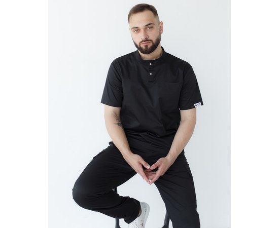 Изображение 10 Men's medical suit Denver black s. 48, "WHITE ROBE" 404-321-679, Size: 48, Color: black