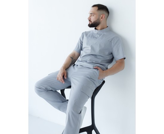 Изображение 10 Medical suit men's Denver gray s. 54, "WHITE ROBE" 404-328-679, Size: 54, Color: grey