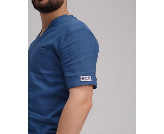 Изображение 13 Medical suit for men Marseille blue s. 56, "WHITE ROBE" 353-322-708, Size: 56, Color: blue
