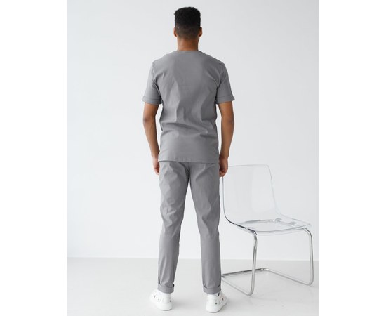 Изображение 2 Medical suit for men Marseille gray s. 56, "WHITE ROBE" 353-328-708, Size: 56, Color: grey