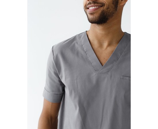 Изображение 4 Medical suit for men Marseille gray s. 50, "WHITE ROBE" 353-328-708, Size: 50, Color: grey