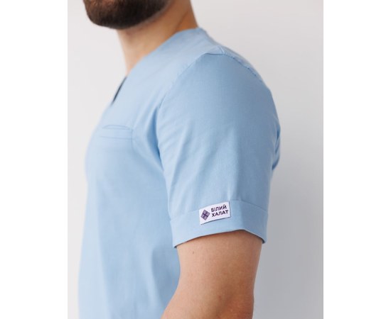 Изображение 5 Medical suit for men Marseille blue s. 54, "WHITE ROBE" 353-333-708, Size: 54, Color: blue light