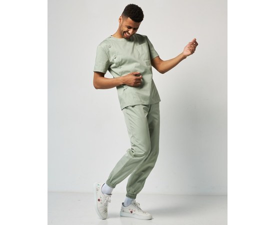 Изображение  Medical suit for men Texas pistachio s. 48, "WHITE ROBE" 136-396-677, Size: 48, Color: pistachio